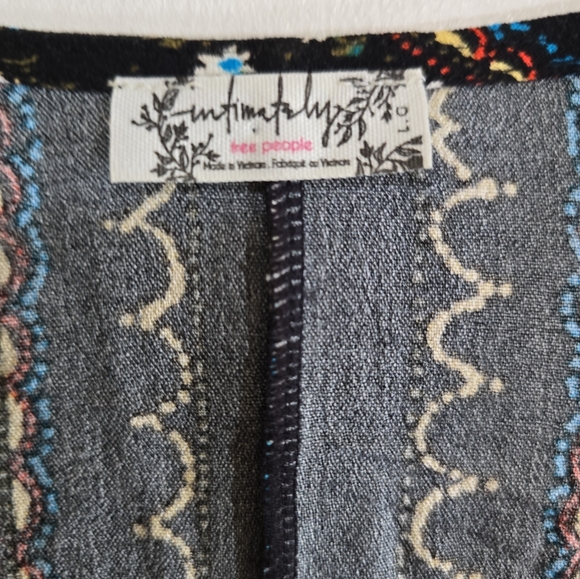 Intimately Free People For You Boho Bodysuit Large Billowy Sleeves Surplice Neck - Picture 4 of 10